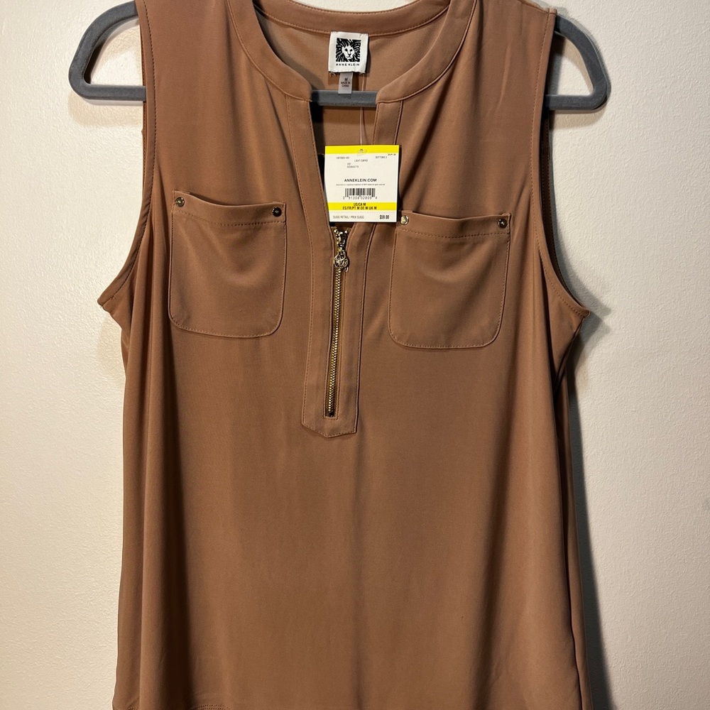 Brown Sleeveless Top